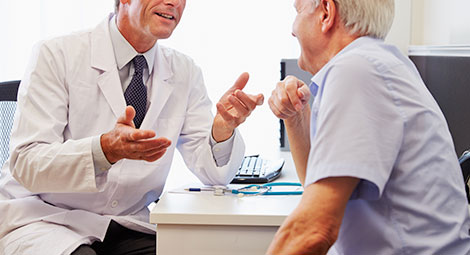 Doctor talking to a patient